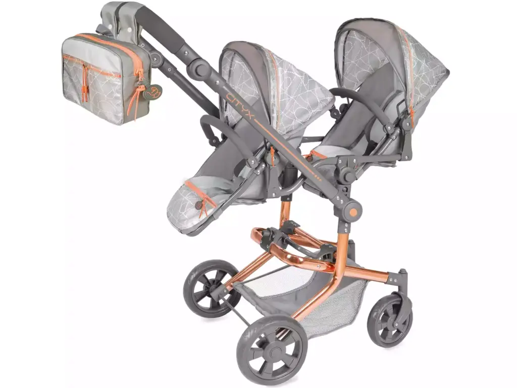 carro de muñecas silla gemelar plegable cityx decuevas